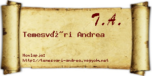 Temesvári Andrea névjegykártya